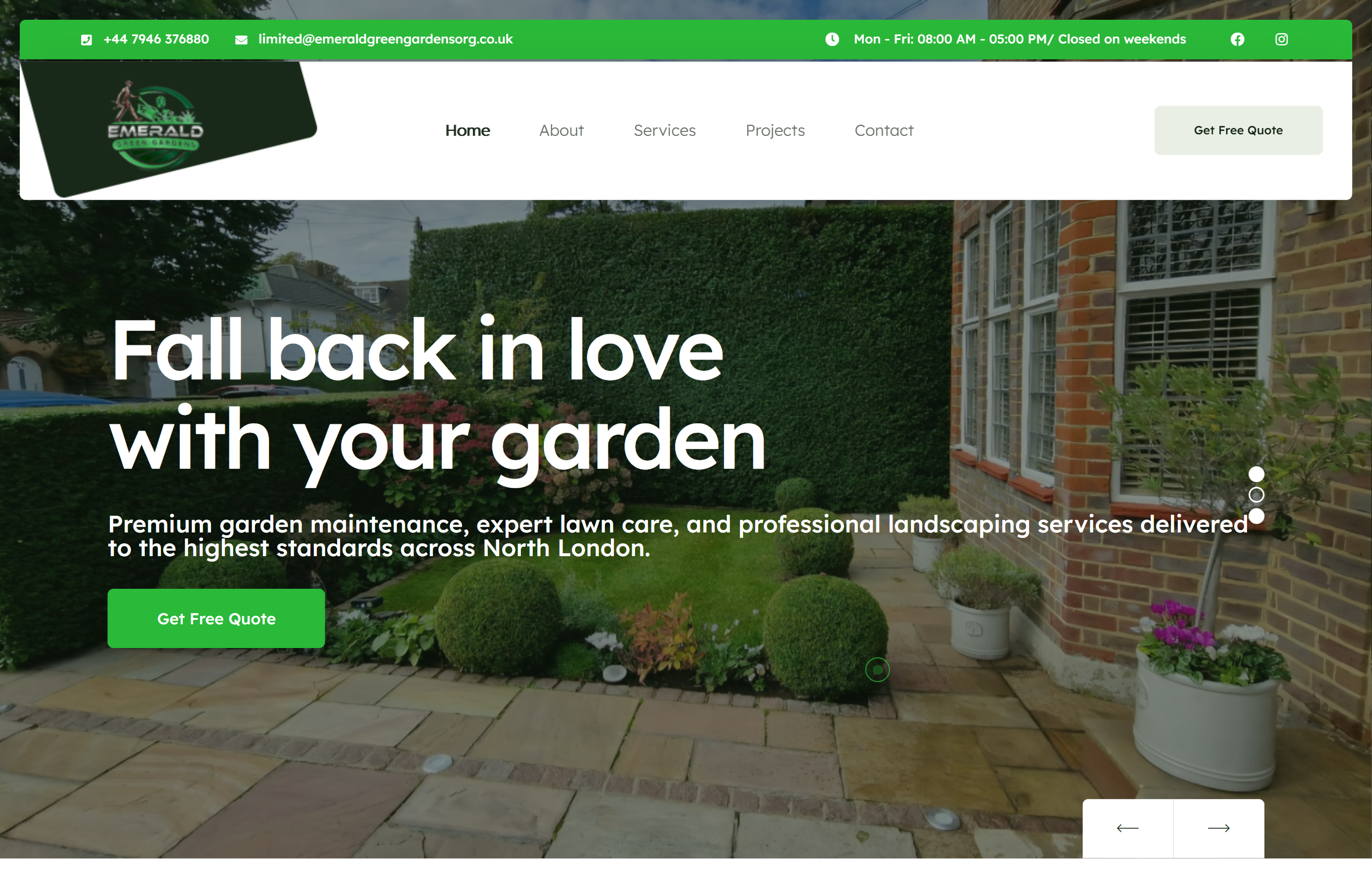 Emerald Yzuki – Gardening Services Website